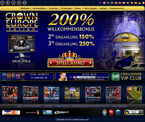 Bonuscode Crown Europe Casino
