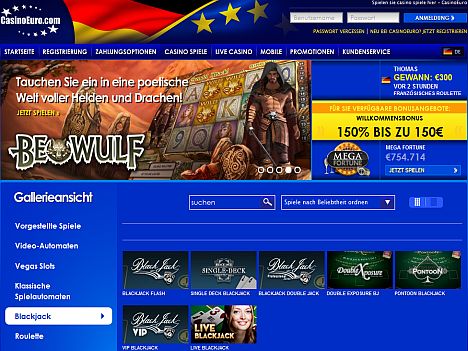 Blackjack kostenlos im Casino Euro